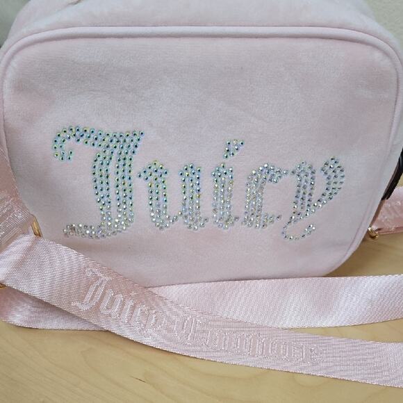 Juicy Couture Blush Velour Rhinestone Obsession Crossbody Bag – NWOT - Picture 10 of 10